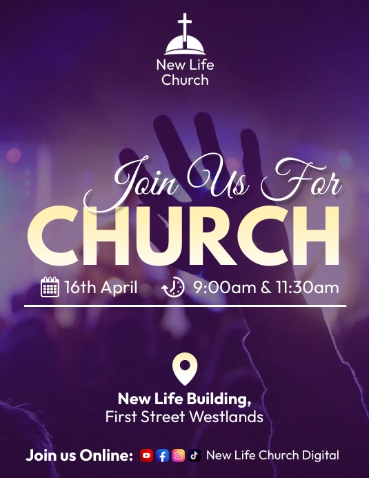Church event posters Template PosterMyWall