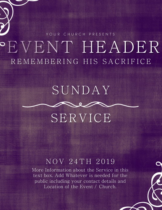 Church Event Service Flyer Template | PosterMyWall