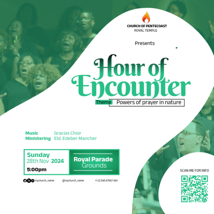 White Church Event Instagram Ad Template | PosterMyWall