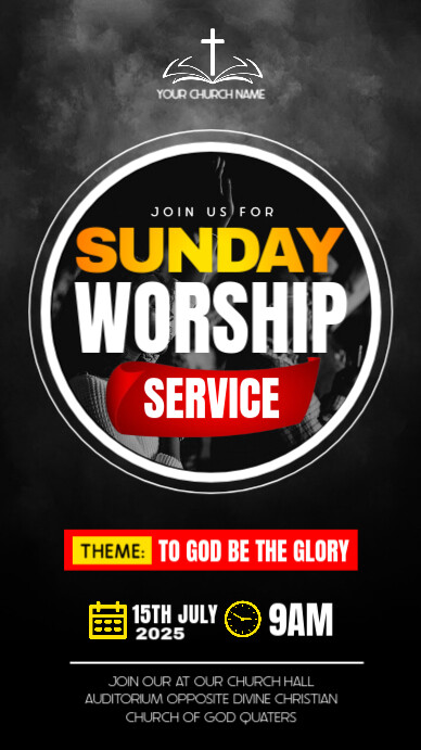 church event template flyer Facebook Story
