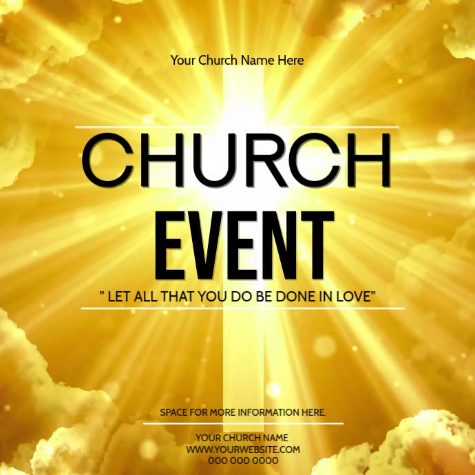 Church Event Video Digital Flyer Template PosterMyWall