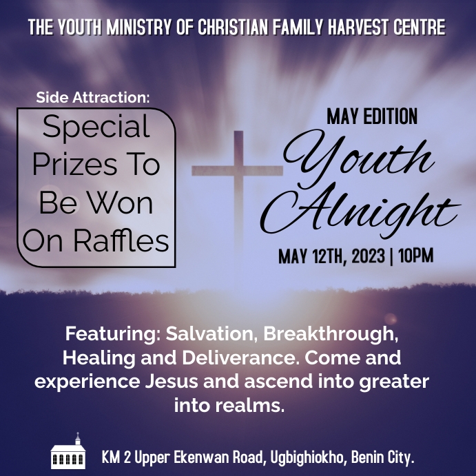 Design Christian Program Church events Christian youth program Template | PosterMyWall