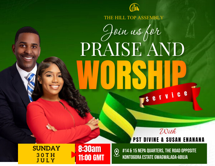 Church events flyer template