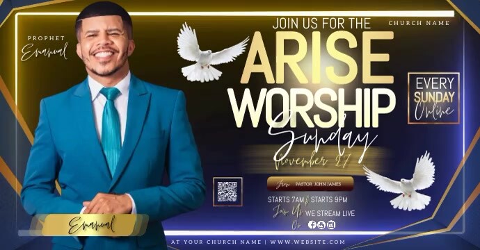 Church Facebook Posts Scriptures church facebook ad template | PosterMyWall