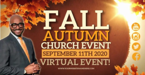 Cokelat Fall Church Event Facebook Gedeelde Prent Template
