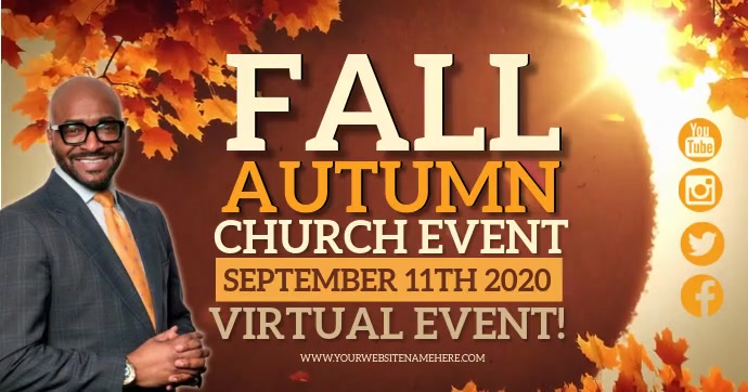 CHURCH FALL AUTUMN EVENT DESIGN TEMPLATE | PosterMyWall