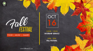 Brown Fall Festival Цифровой дисплей Template