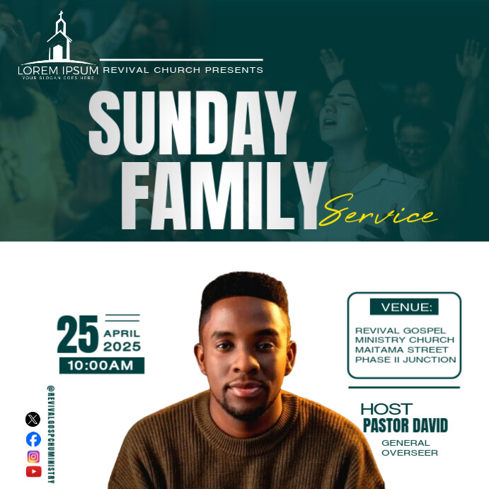 Copy of church family service template | PosterMyWall
