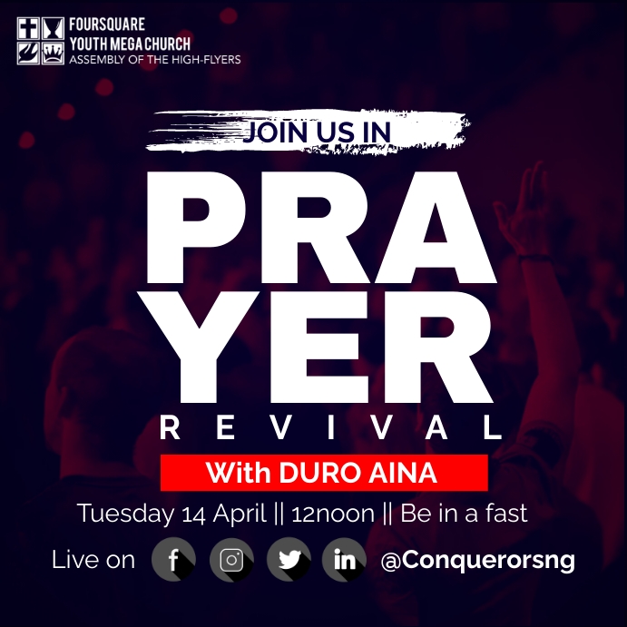 Church Fasting and Prayer Flyer (59) Instagram Plasing template