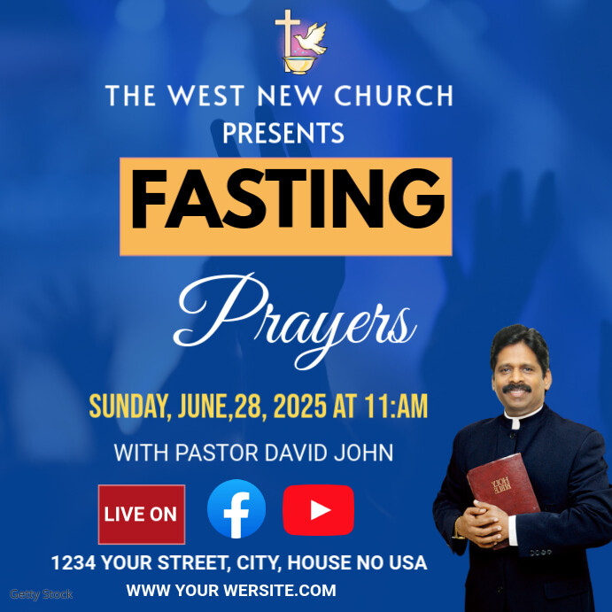 church fasting flyers Instagram na Post template