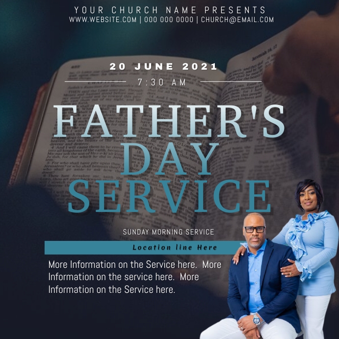 Copy of CHURCH FATHER'S Day Event Flyer Template PosterMyWall