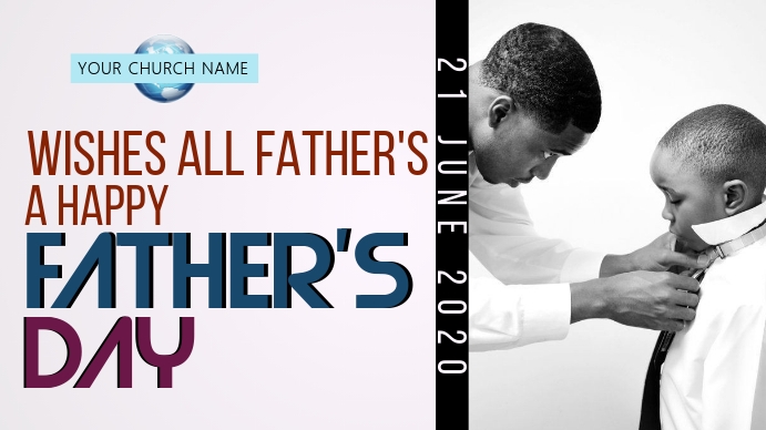 CHURCH FATHER'S DAY ONLINE WISHES TEMPLATE YouTube Thumbnail