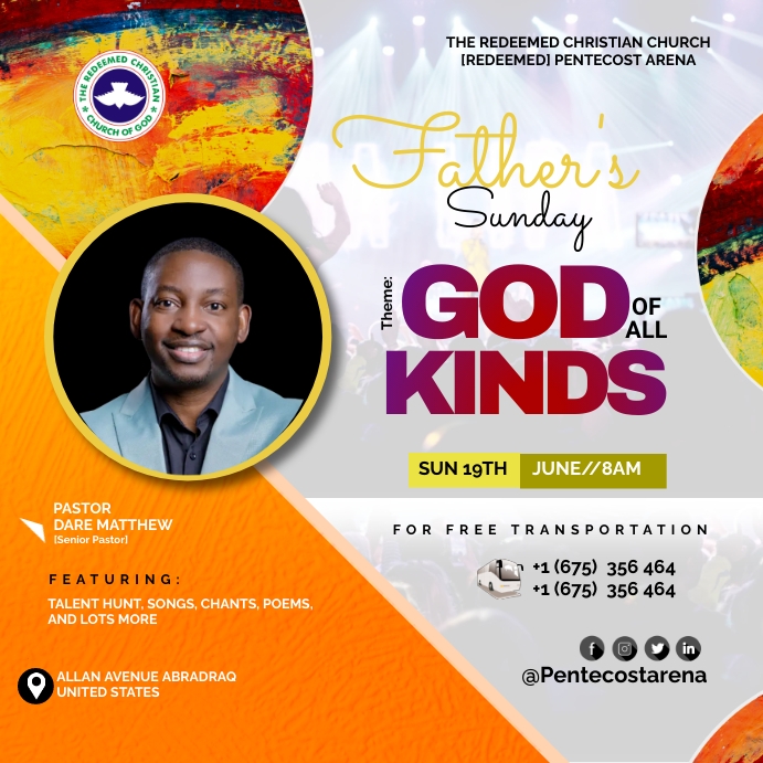 Copy of Church Father's Day service template (17) | PosterMyWall