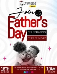 Church fathers day flyer template