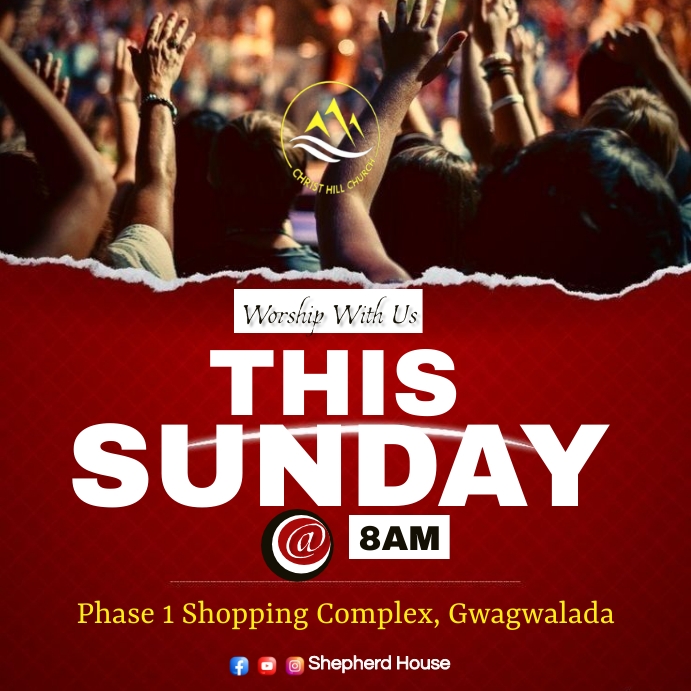 Church Flier (2) Square (1:1) template