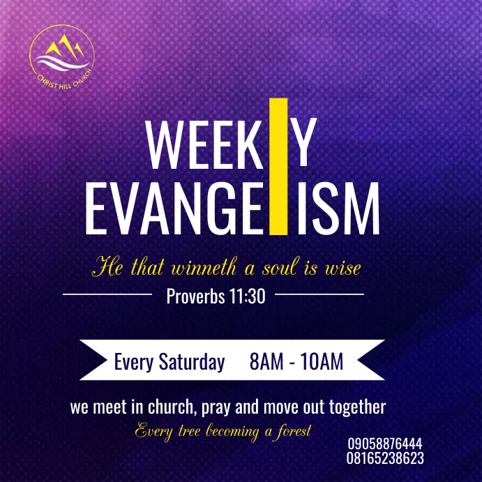 Church Flier Instagram Post template