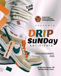 Church flyer, Keep Fit flyer Instagram Portrait template