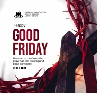 Church Flyer, Good Friday Instagram Post template