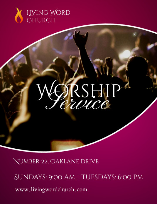 Church Flyer (1) Ulotka (US Letter) template
