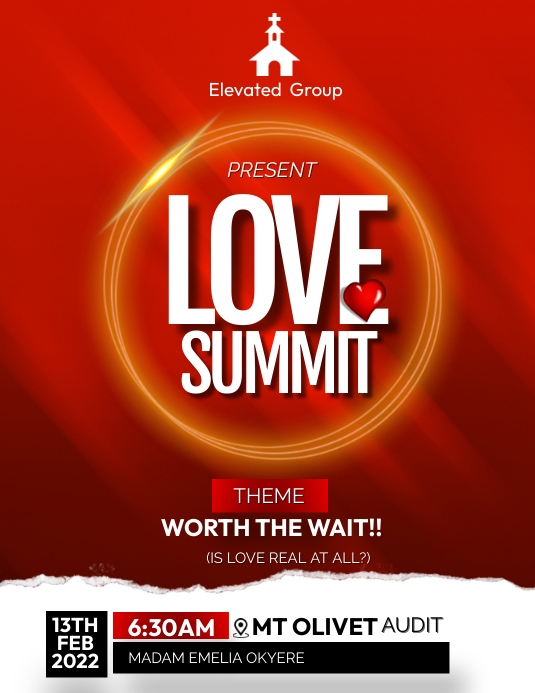 Church Flyer Design love summit (33) template