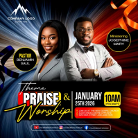 church flyer Instagram-opslag template