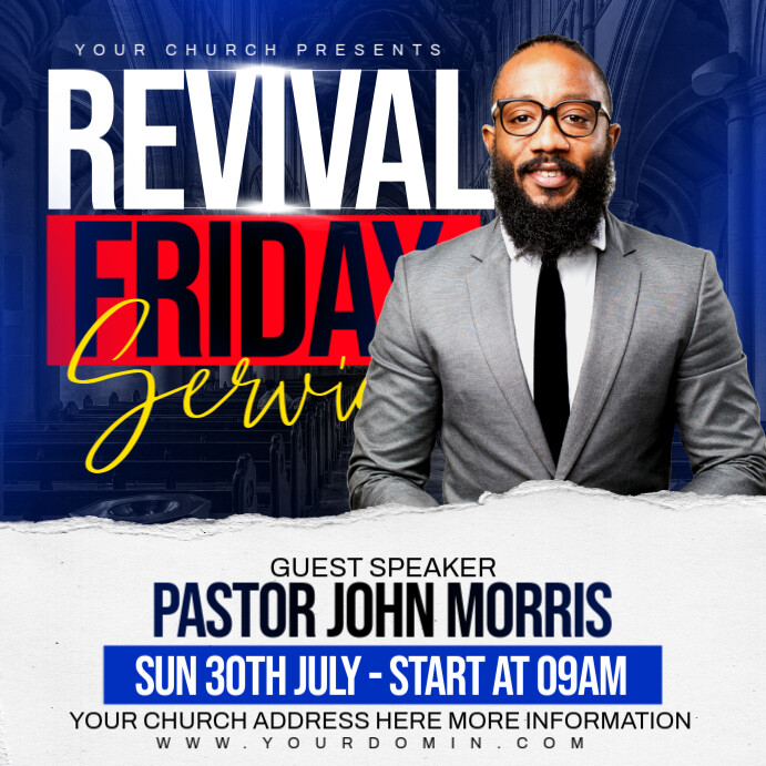 Church flyer Post Instagram template