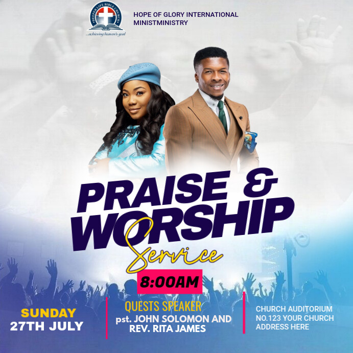 CHURCH FLYER Сообщение Instagram template