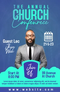 church flyer Half Page Wide template