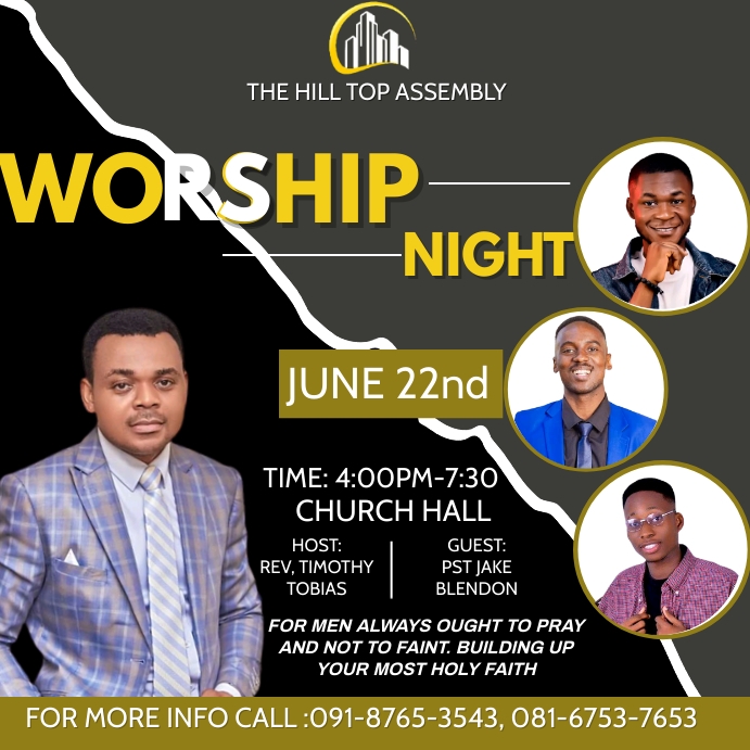 Church flyer Quadrado (1:1) template