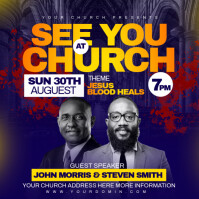 Church flyer Message Instagram template