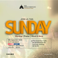 church flyer Квадрат (1 : 1) template