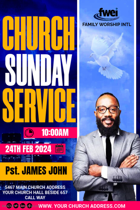 church flyer Template | PosterMyWall