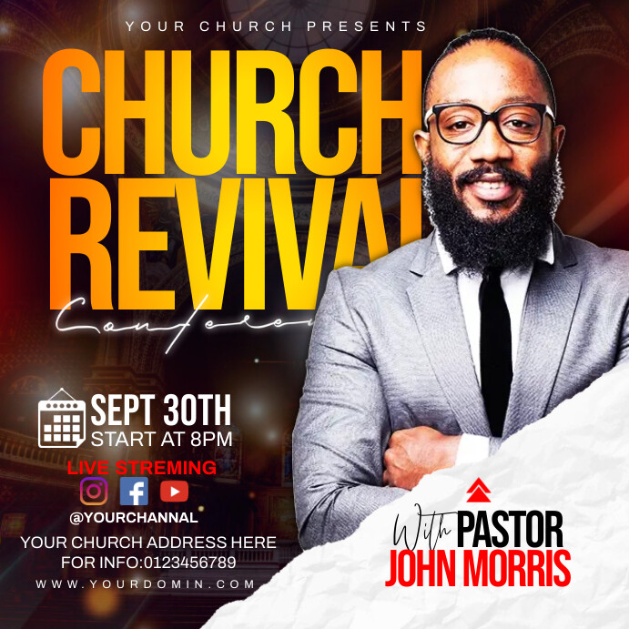 church flyer Instagram Post template