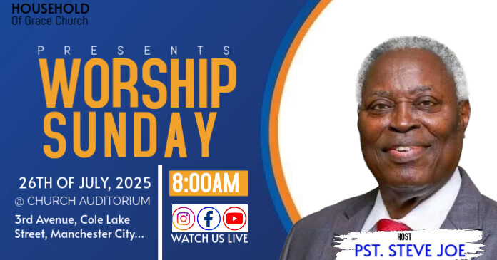 Church flyer Isithombe Esabiwe ku-Facebook template