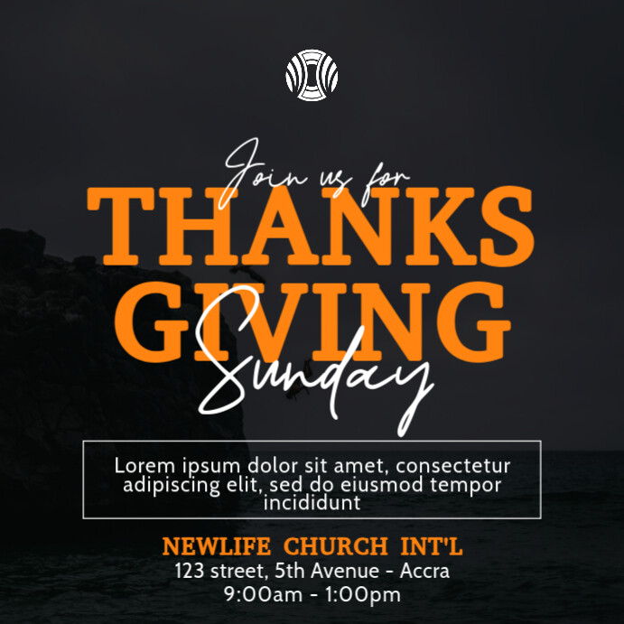 Church flyer Publicação no Instagram template
