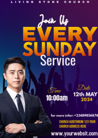 CHURCH FLYER A4 template