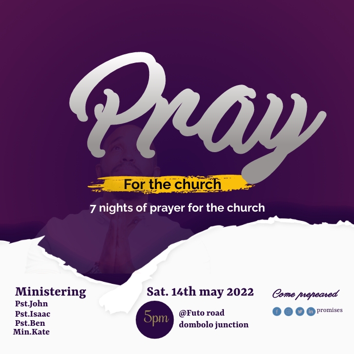 Church Flyer Design Instagram Post template