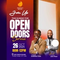 Church flyer Instagram Post template