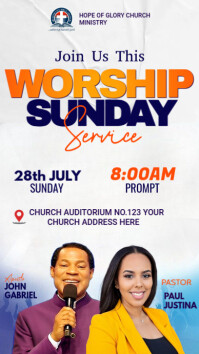 CHURCH FLYER Instagram na Kuwento template