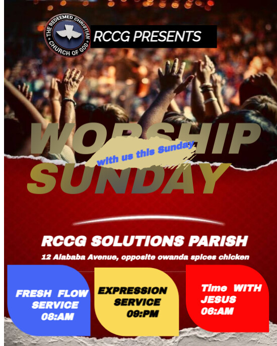 Church flyer Instagram Portrait template