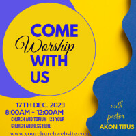 CHURCH FLYER Publicação no Instagram template