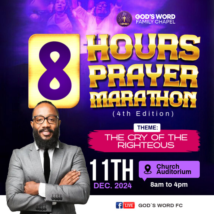church flyer Publicação no Instagram template