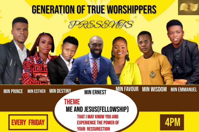 CHURCH FLYER Banner 4' × 6' template