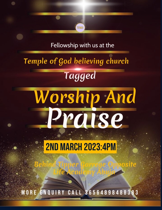 CHURCH FLYER Folheto (US Letter) template