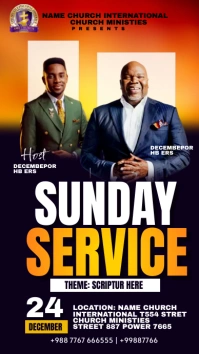 church flyer Display digitale (9:16) template