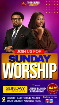CHURCH FLYER Instagram Story template