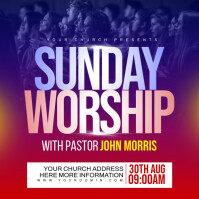 Church flyer Instagram Post template