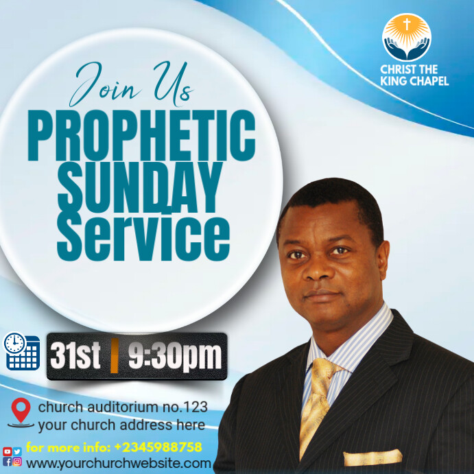 CHURCH FLYER Instagram Post template