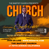 Church flyer Message Instagram template