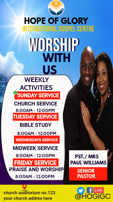 CHURCH FLYER История на Instagram template